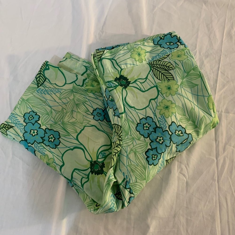 beba Cotton Green Floral Bermuda Shorts Size 5